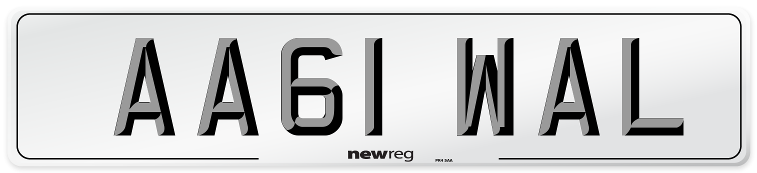 AA61 WAL Number Plate from New Reg